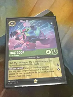 Disney Lorcana Max Goof - Chart Topper EN-9 77/204 Legendary - Image 1
