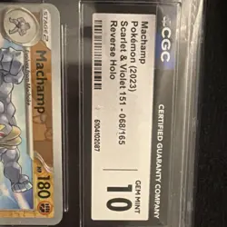 Pokemon Machamp CGC 10 Rare Ability Card 068/165 Sword & Shield 2022 - Image 2