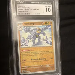 Pokemon Machamp CGC 10 Rare Ability Card 068/165 Sword & Shield 2022 - Image 3
