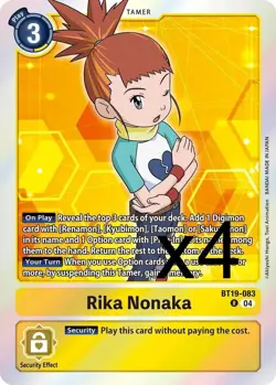 Digimon Card Game Rika Nonaka BT19-083 Rare NM - Image 1