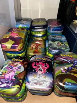 Pokemon Cards 60x Card Mini Tin Gift Bundle & Ultra Rare Coin Bulk Bundle Joblot - Image 4