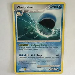 Pokemon Wailord 30/106 Great Encounters Regular Rare Card 2008 - Image 1