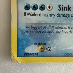 Pokemon Wailord 30/106 Great Encounters Regular Rare Card 2008 - Image 4