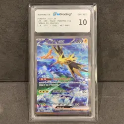 Pokemon Zapdos Ex #204 SV2a Card 151 Special Art Rare 2023 Japanese AIGRADING 10 - Image 1