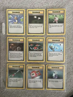 1999 Original Vintage Pokemon Trainer Set (9) Card Lot WOTC Rare Non Holo - Image 1