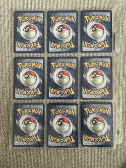 1999 Original Vintage Pokemon Trainer Set (9) Card Lot WOTC Rare Non Holo - Image 2