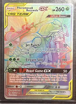 Pheromosa & Buzzwole GX 215/214 - Unbroken Bonds - Pokemon Card - Near Mint - Image 1