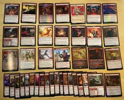 MTG Lot Of 40 Battle For Baldur’s Gate RED Cards Including FOILS - Image 1