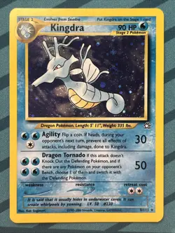 Pokemon Card - Kingdra - Holo - Unlimited (8/111) WOTC Neo Genesis NM - Image 1