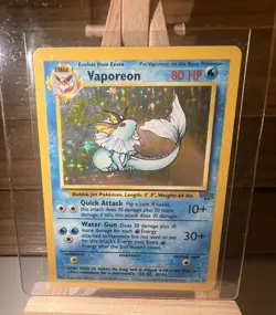 Pokemon Card Jungle Set Holo Vaporeon 12/64 WOTC - Image 1