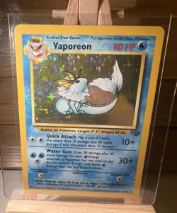 Pokemon Card Jungle Set Holo Vaporeon 12/64 WOTC - Image 2