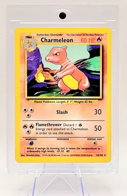 Pokemon TCG Charmeleon Base Set 24/102 Unlimited Uncommon Card 1995 WOTC NM - Image 1