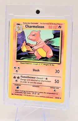Pokemon TCG Charmeleon Base Set 24/102 Unlimited Uncommon Card 1995 WOTC NM - Image 2