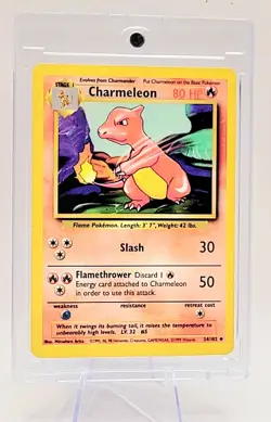 Pokemon TCG Charmeleon Base Set 24/102 Unlimited Uncommon Card 1995 WOTC NM - Image 3