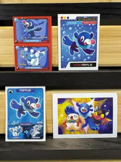Pokemon Lot of Cards and Stickers All Popplio #728 Popplio Only Lot of 22 - Image 4