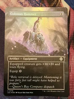 MTG - Colossus Hammer - Lost Caverns Of Ixalan (Commander) - Borderless FOIL NM - Image 1