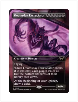 1x Doomsday Excruciator, Borderless Art, Magic the Gathering MTG NM - Image 1