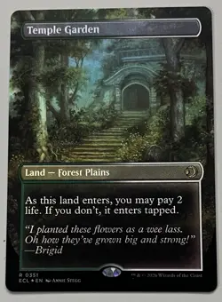 MTG Lorwyn Eclipsed Temple Garden Land - Forest Plains RARE FOIL #0351 - Image 1