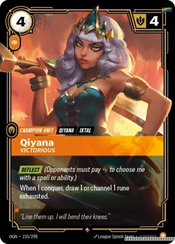 Qiyana - Victorious [OGN - 155/298] - NM [Foil] TCG Riftbound - Image 1