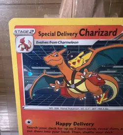 Pokemon TCG Special Delivery Charizard Promo Card SWSH075 Holo - Image 3
