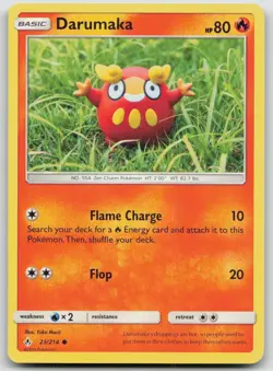 Darumaka 23/214 Yuka Morii Clay Art SM - Unbroken Bonds Common Pokemon TCG Card - Image 1