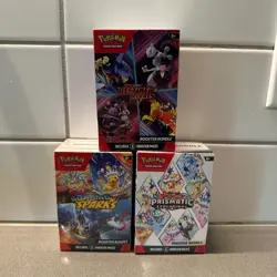Pokemon Booster Bundle Lot Surging Sparks Prismatic Evolutions Destined Rivals - Image 1