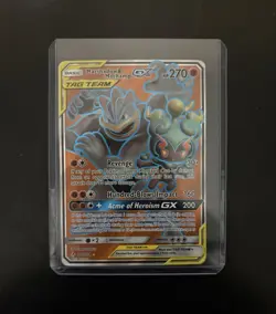 Pokemon Marshadow & Machamp GX Ultra Rare Full Art Holo TAG TEAM Sm-Unbroken Bo… - Image 2