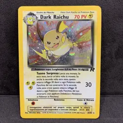 Pokemon Dark Raichu 83/82 Team Rocket Rara Holo Unlimited Wizards ITA Vintage - Image 1