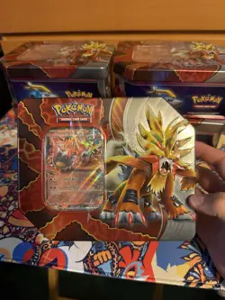 Lot Of 5 Pokemon TCG Gouging Fire ex Paradox Destinies Tin Sealed English - Image 2