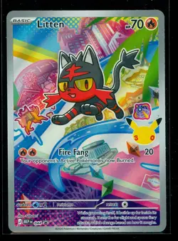 Pokemon LITTEN MEP 044 Ascended Heroes - 1st Partner FULL ART PROMO - MINT - Image 1