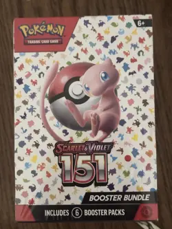 Pokemon Scarlet & Violet 151 Booster Bundle 6 English Packs Mew 2023 - Image 1