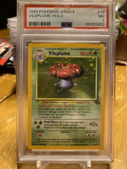 Pokemon TCG 1999 Pokemon Jungle VILEPLUME Holo 15/64 PSA 7 Near Mint NM - Image 1