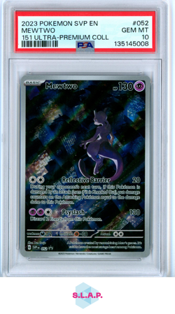 MEWTWO 151 ULTRA-PREMIUM COLL POKEMON SVP EN-SV BLACK STAR PROMO 2023 052 PSA 10 - Image 1
