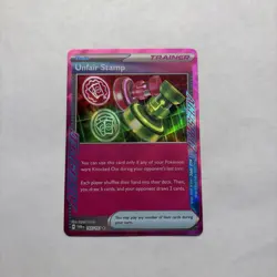 Unfair Stamp 165/167 Pokemon Twilight Masquerade Ace Spec Holo Rare NM - Image 1