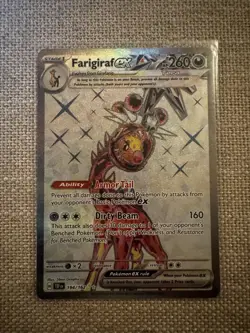 Pokemon TCG Farigiraf EX Full Art Secret Rare Temporal Forces 194/162 NM - Image 1