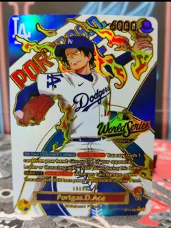 One Piece Portgas D. Ace Special Doujin Kawaii Holo ACG Art Card - Image 1