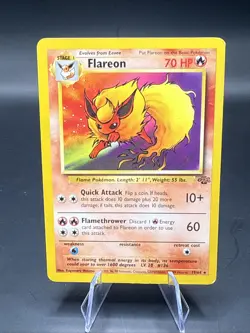 Pokemon TCG Flareon 19/64 Jungle Rare NM-LP Condition! 1999, OLD RARE! - Image 1