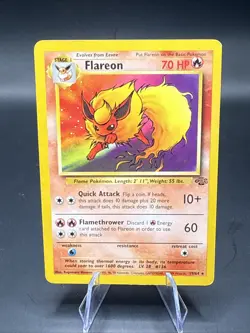 Pokemon TCG Flareon 19/64 Jungle Rare NM-LP Condition! 1999, OLD RARE! - Image 2