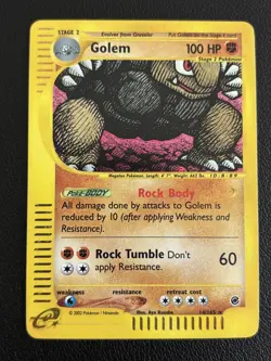Golem 14/165 Expedition Base Set Holo Rare WOTC Vintage Pokemon TCG - NM - Image 1
