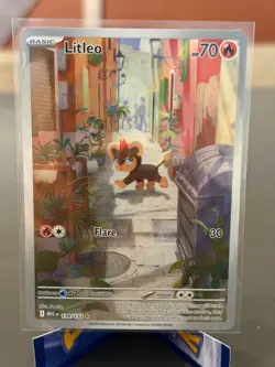 Litleo 139/132 Illustration Rare Pokemon ME01: Mega Evolution Full Art Holo NM - Image 1