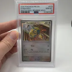 PSA 10 Dunsparce Master Ball Reverse Holo 079/131 Prismatic Evolutions Pokemon - Image 1