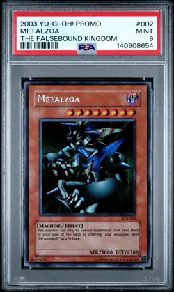 2003 Yu-Gi-Oh! Metalzoa The Falsebound Kingdom TFK Secret Rare PSA 9 - Image 1