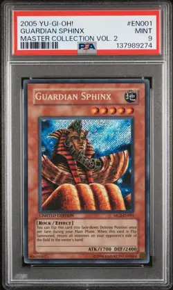 2005 Yu-Gi-Oh! Guardian Sphinx Master Collection 2 MC2 Limited Secret Rare PSA 9 - Image 1