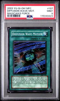 2003 Yu-Gi-Oh! Diffusion Wave Motion Magician's Force MFC Unlimited Secret PSA 9 - Image 1
