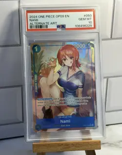 One Piece Card Game TCG Nami OP09-050 Alt Art PSA 10 - Image 1