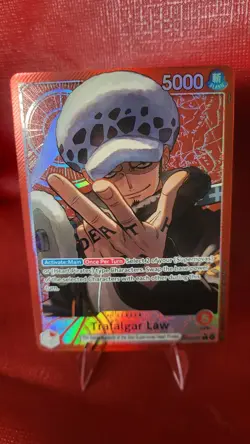 Bandai One Piece Trafalgar Law OP14-001 Leader Alternate Art Foil 5000 Power - Image 2