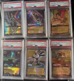 PSA 10 Gem Mint Complete Set Of 6 Disney Lorcana D23 Box Mickey Cinderella 27+YR - Image 1