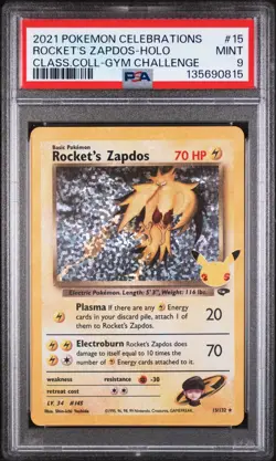 Pokemon Card English - Rocket's Zapdos 25th Celebrations #15/132 - 2021 - PSA 9 - Image 2