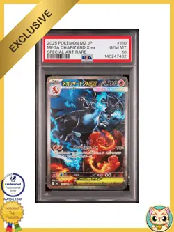 PSA 10 Mega Charizard X ex SAR 110/080 Inferno X M2 Pokemon Card Japanese 2025 - Image 1