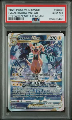 Pokemon Card Italian - Zeraora Vstar #GG43 - Crown Zenith - PSA 10 GEM MINT - Image 2